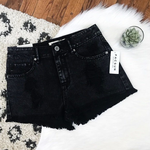 high waisted black short shorts